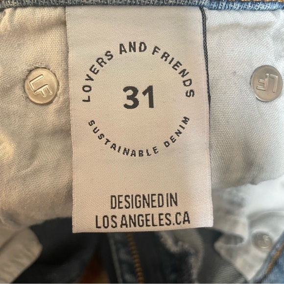 Lovers + Friends Jeans Womens 31 Ricky Skinny Denim Brighton Distressed Med Wash - Picture 10 of 12